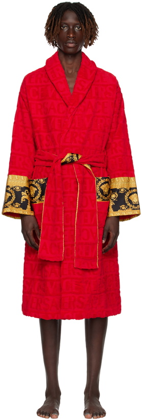 Photo: Versace Underwear Red 'I Heart Baroque' Robe