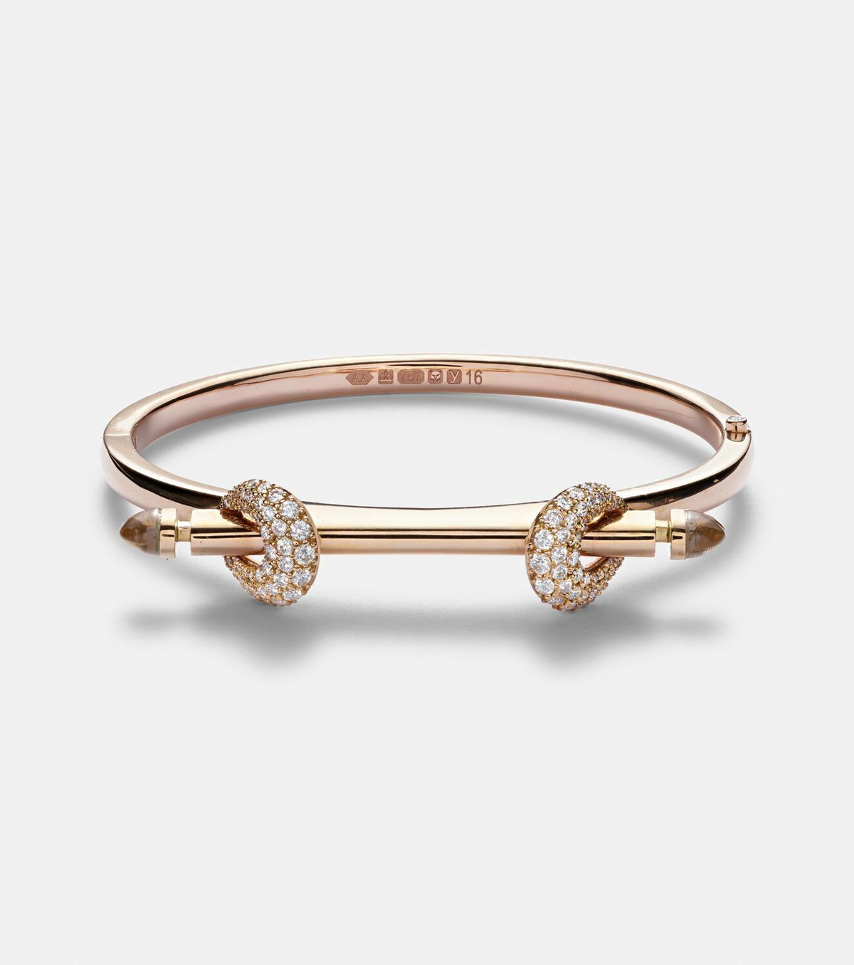 Ananya Chakra Icon 18kt rose gold bracelet with diamonds and quartz