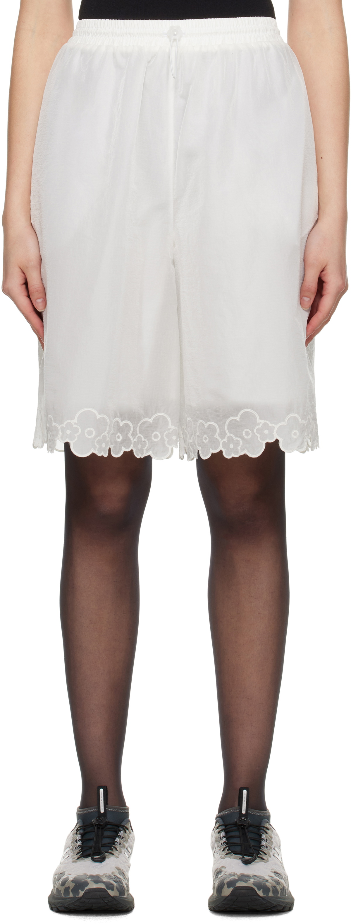 Cecilie Bahnsen White Arya Shorts