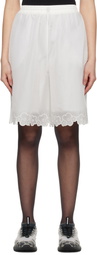 Cecilie Bahnsen White Arya Shorts