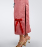 Alémais Valentina bow-detail moiré midi dress