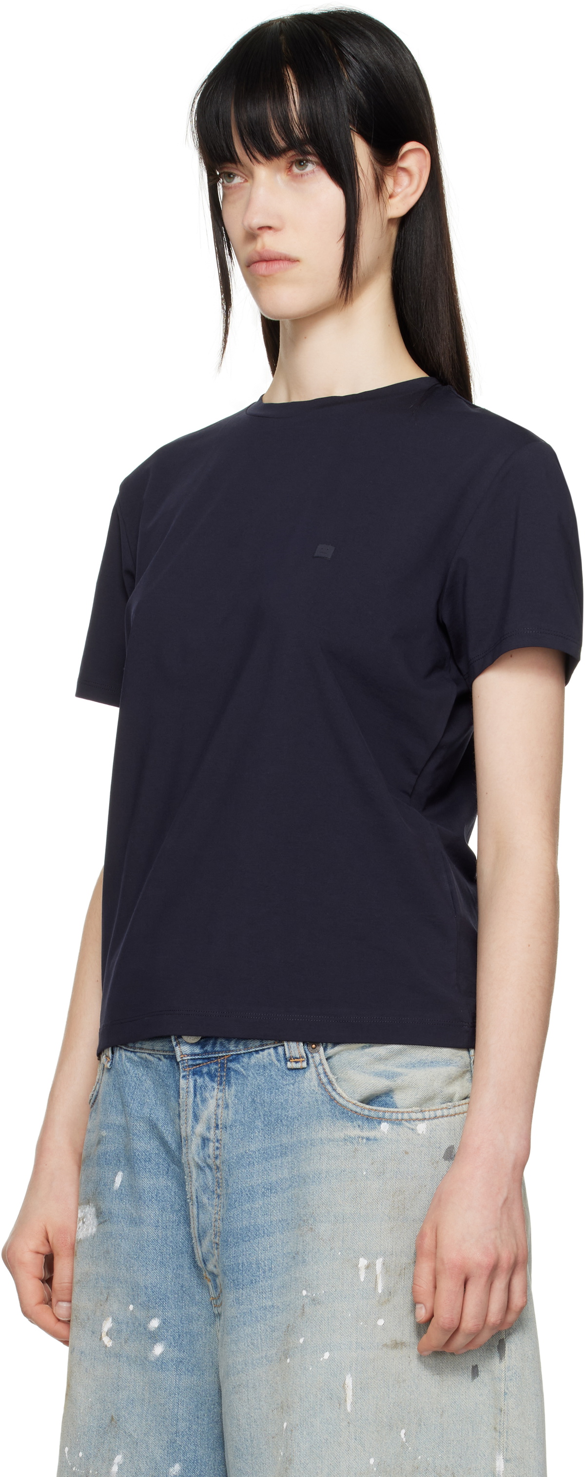 Acne Studios Navy Regular Fit T-shirt