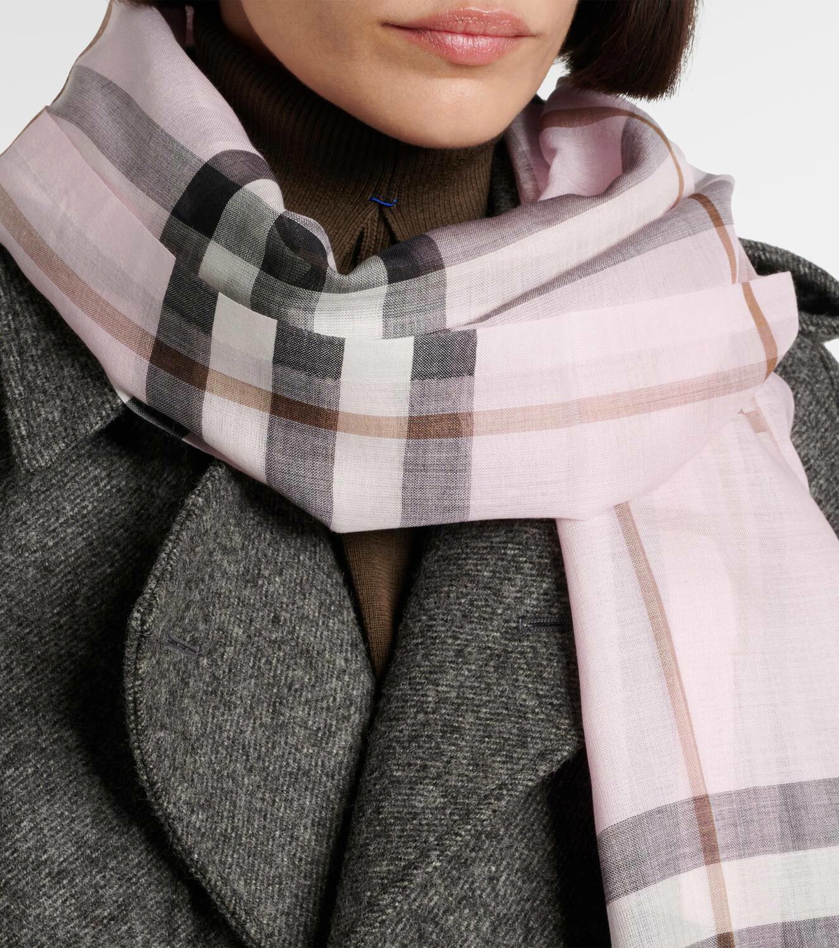 Burberry Burberry Check wool and silk scarf