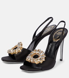 Rene Caovilla Amanda 105 embellished satin sandals