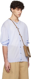 LE17SEPTEMBRE Blue Sheer Crewneck Cardigan