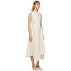 JW Anderson Off-White Linen Diamante Cut-Out Dress