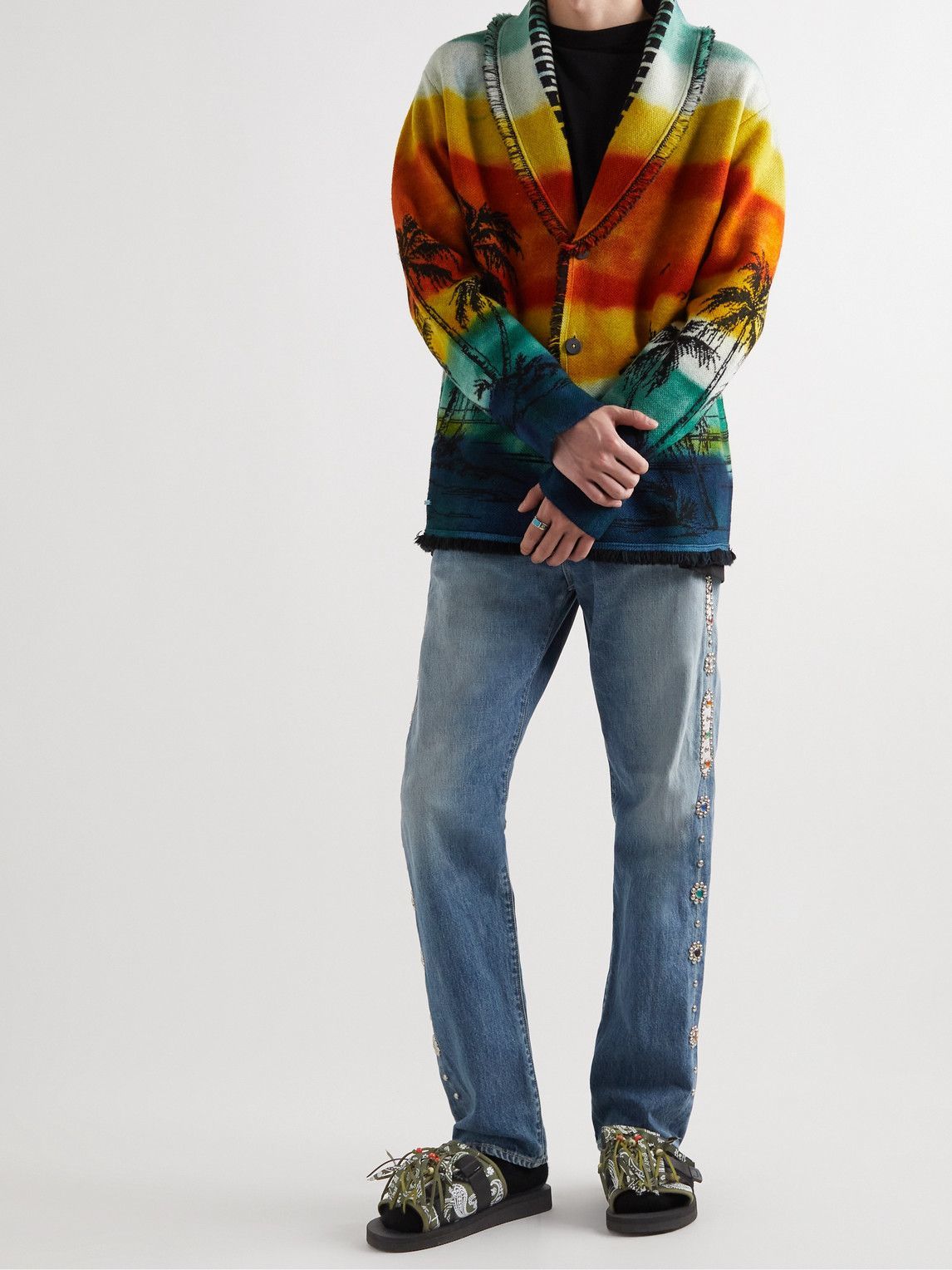 Alanui - Suicoke Fringed Canvas Sandals - Green Alanui