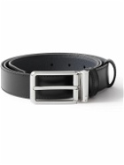 Dunhill - 3cm Reversible Textured-Leather Belt - Black