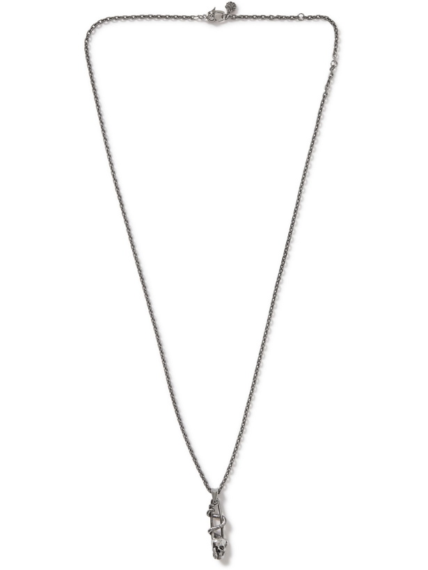 Photo: ALEXANDER MCQUEEN - Burnished Silver-Tone Pendant Necklace