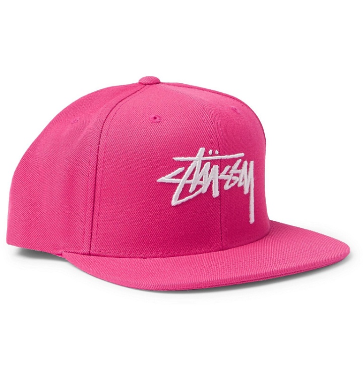 Photo: Stüssy - Logo-Embroidered Twill Baseball Cap - Pink
