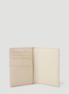 Logo Stitch Card Wallet in Beige