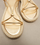 Gianvito Rossi Metallic leather espadrille sandals
