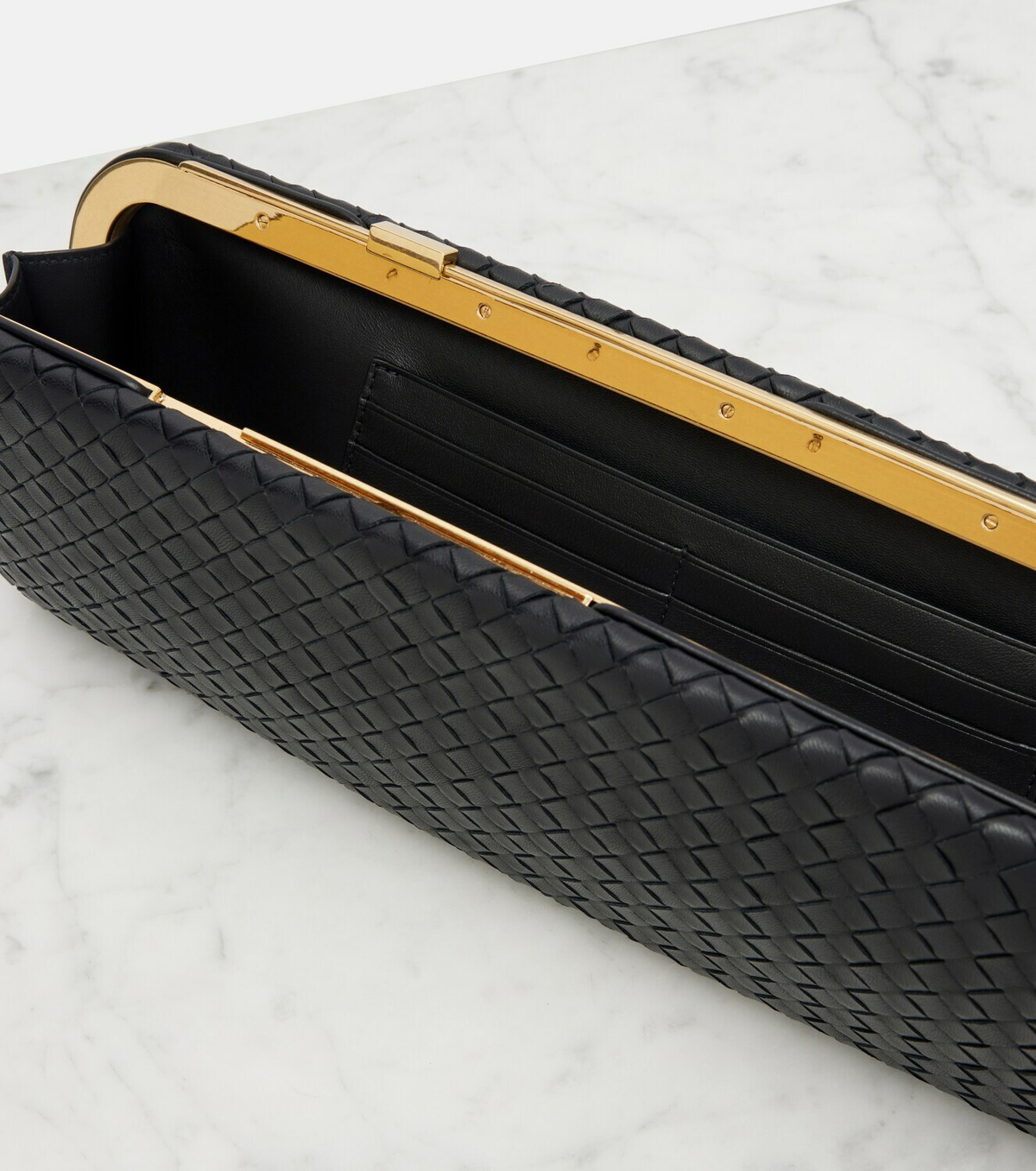 Bottega Veneta Serata Intrecciato leather clutch