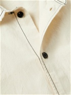 RÓHE - Topstitched Cotton Overshirt - Neutrals
