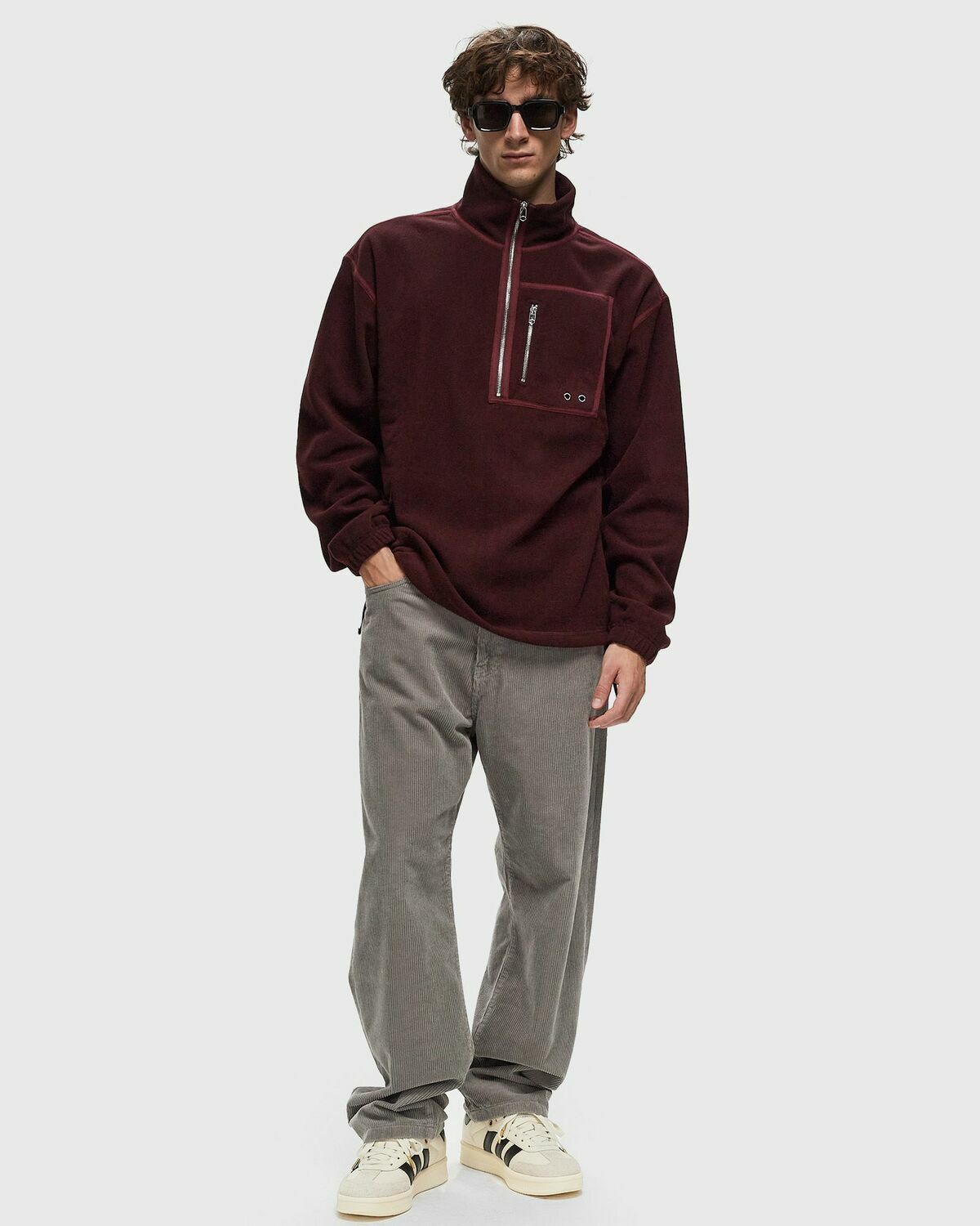 New Amsterdam Fleece Half Zip Half Red Half Zips/Sweatshirts