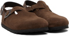 Birkenstock Brown Narrow Tokio Slip-on Loafers