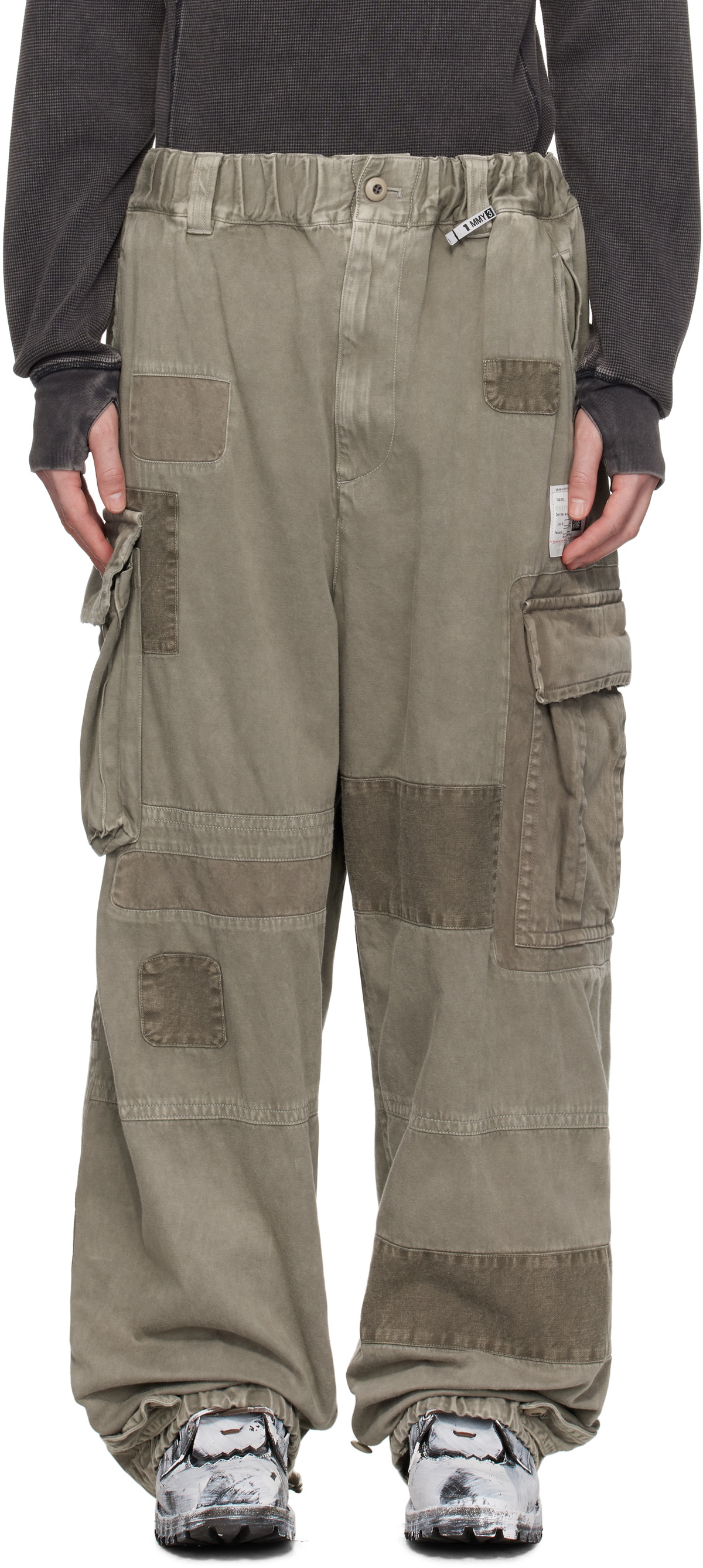 Maison MIHARA YASUHIRO Gray Repair Cargo Pants