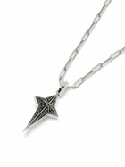 Stephen Webster Sterling Silver New Cross Black Diamond Necklace