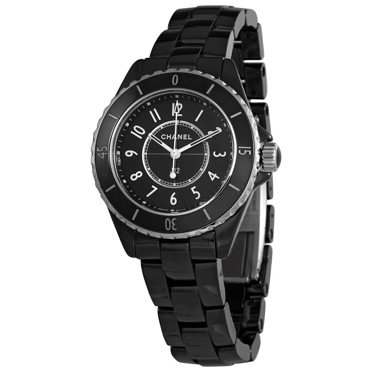 Chanel J12 Quartz Black Dial Ladies Watch H5695