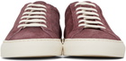 Common Projects Red Waxed Suede Achilles Low Sneakers