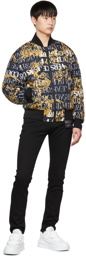 Versace Jeans Couture Black Reversible Bomber Jacket