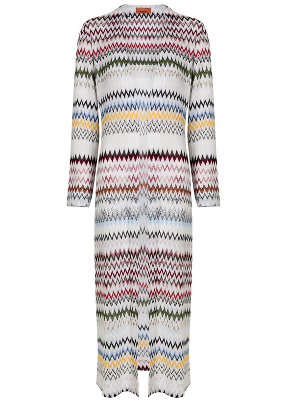 Photo: Missoni Chevron Fine-knit Shirt Cardigan Multicoloured 1