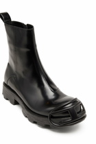 Diesel D-Hammer-Leather Chelsea boots with Oval D toe caps - Boots Mens in Black