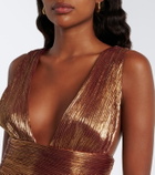 Retrofête Mita lamé minidress