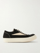 DRKSHDW by Rick Owens - Suede-Trimmed Denim Sneakers - Black