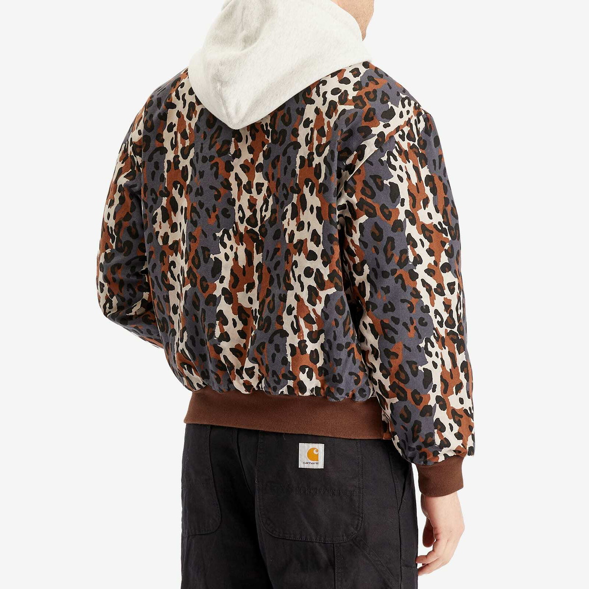 Patta Men's City Leopard Reversible Bomber Jacket in Multi