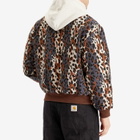Patta Men's City Leopard Reversible Bomber Jacket in Multi