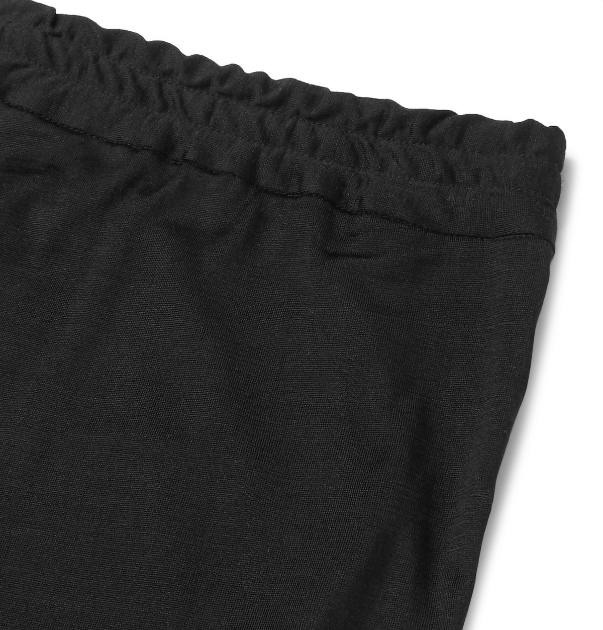 Secondskin - Tapered Silk-Jersey Sweatpants - Black
