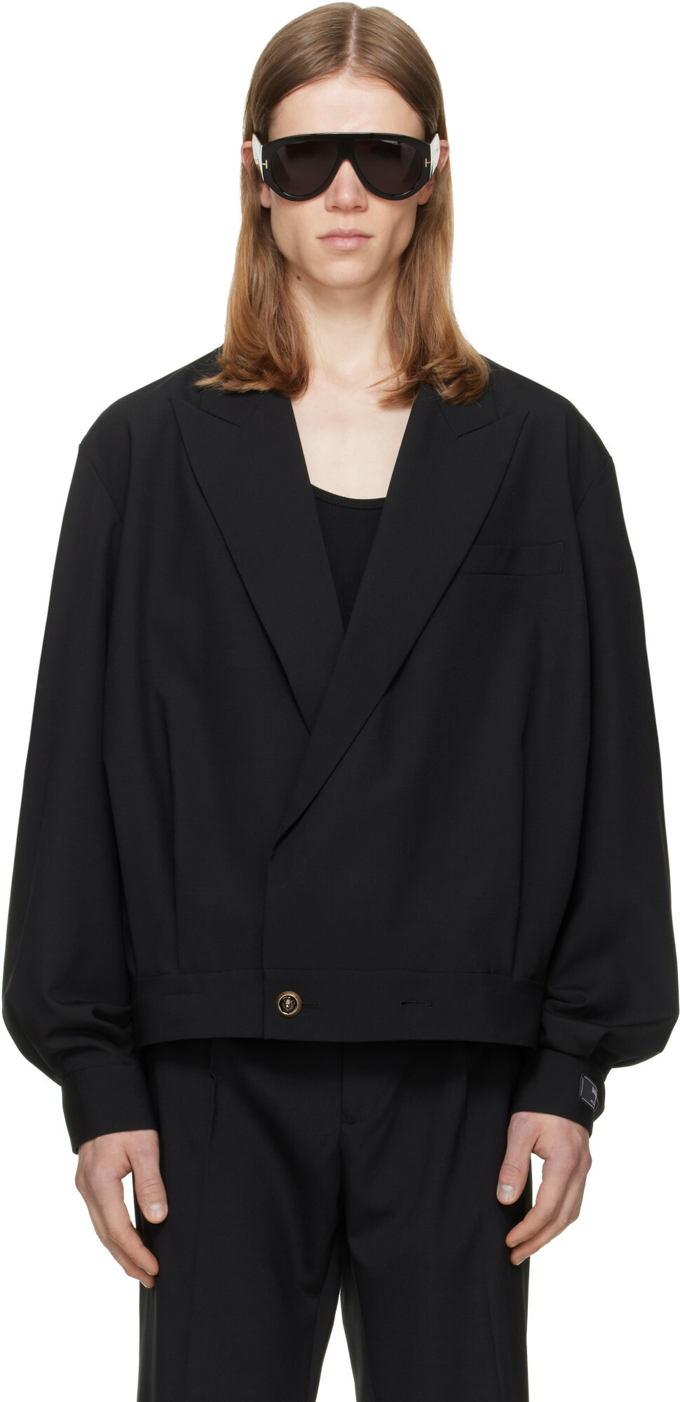 BALMAIN Black Wool 2-Button Jacket