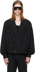 BALMAIN Black Wool 2-Button Jacket