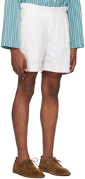 Bode White Double-Button Shorts