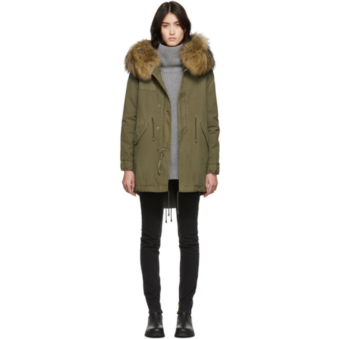 Photo: Mr and Mrs Italy Green Midi Fur Jazzy Parka