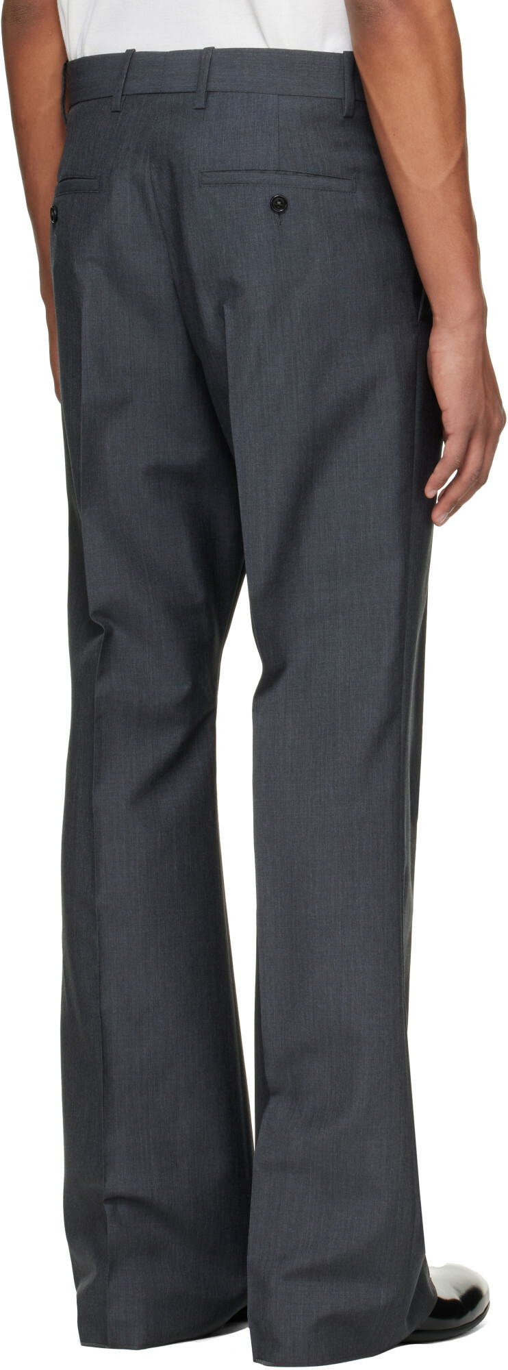 Jil Sander Gray Wool Mohair Trousers