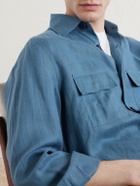Kiton - Linen Shirt - Blue