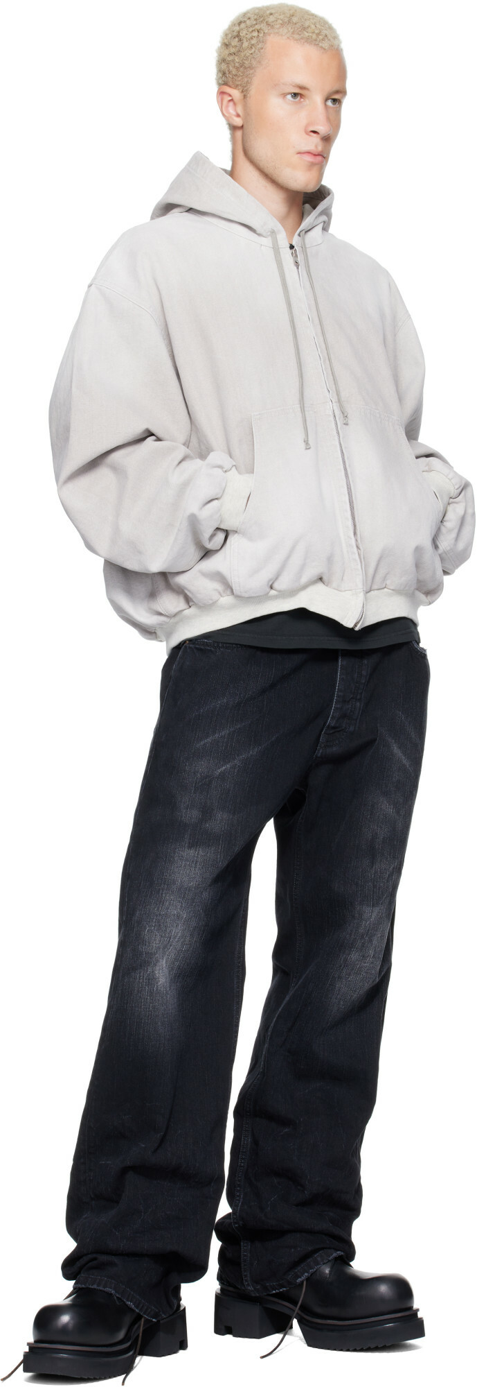 ALEXANDER DIGENOVA Gray Underground Canvas Jacket