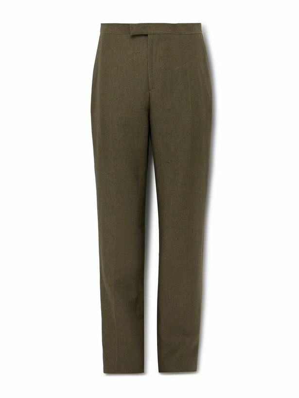 Photo: Favourbrook - Slim-Fit Linen Suit Trousers - Green