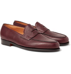 John Lobb - Lopez Full-Grain Leather Penny Loafers - Burgundy