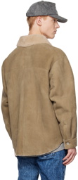 Isabel Marant Khaki Amoryan Shearling Jacket