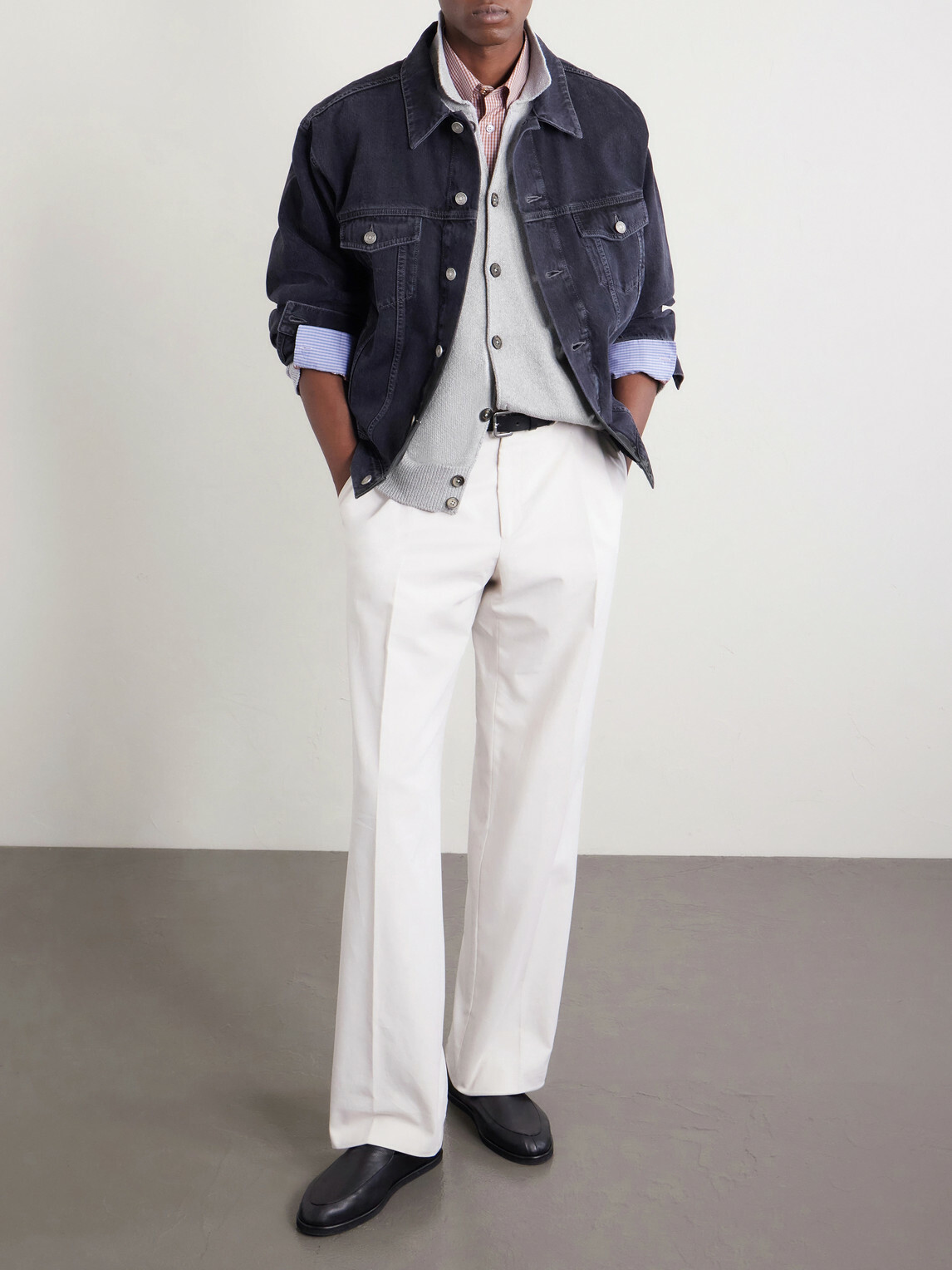 Eleventy - Cotton and Silk-Blend Cardigan - Gray