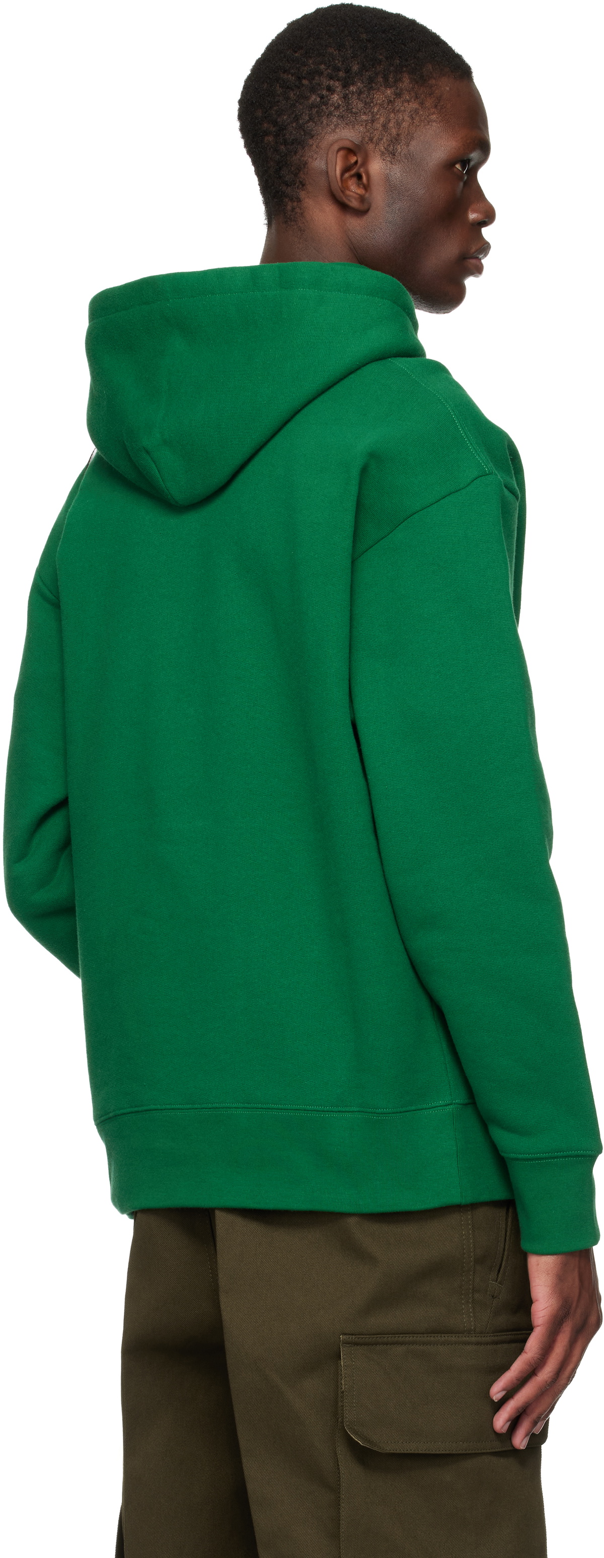 Valentino Green Cotton 'Panther' Print Hoodie