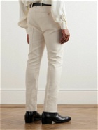 TOM FORD - Straight-Leg Cotton and Silk-Blend Corduroy Suit Trousers - Neutrals