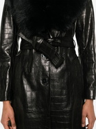 Nour Hammour Leather Trench Coat