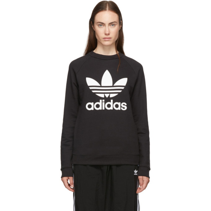 Photo: adidas Originals Black TRF Crew Sweatshirt