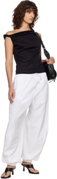 Róhe Black Sculptural Cotton Silk Top