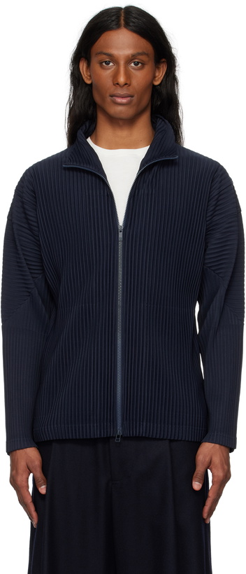 Photo: HOMME PLISSÉ ISSEY MIYAKE Navy Basics Sweater