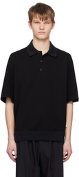 A PERSONAL NOTE 73 Black Buttoned Polo